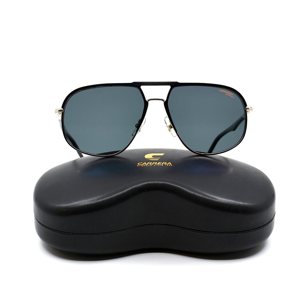 NEW CARRERA 1051318/S 2M2 BLACK GOLD GREY POLARIZED AUTHENTIC SUNGLASSES - Picture 4 of 12